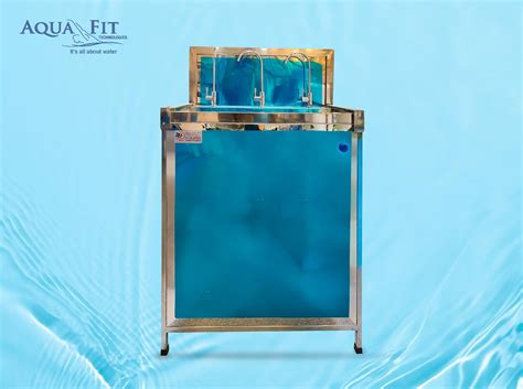 Water Cooling Dispenser 3 Tap Hot Cold SS Cabinet Type Aquafit Technologies