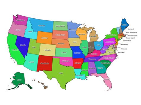 United States labeled map | Labeled Maps