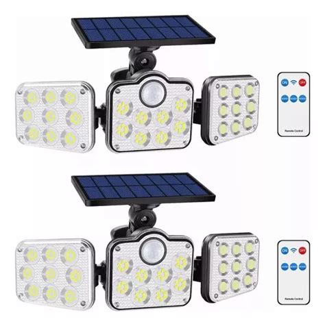 Lámpara Led Solar De Pared Exteriores Sensor Luz 3 Modos Meses sin