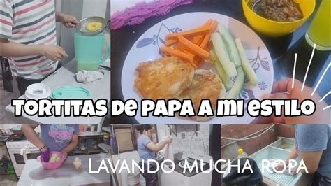 Tortitas De Papa A Mi Estilo Lavando Mucha Ropa Youtube