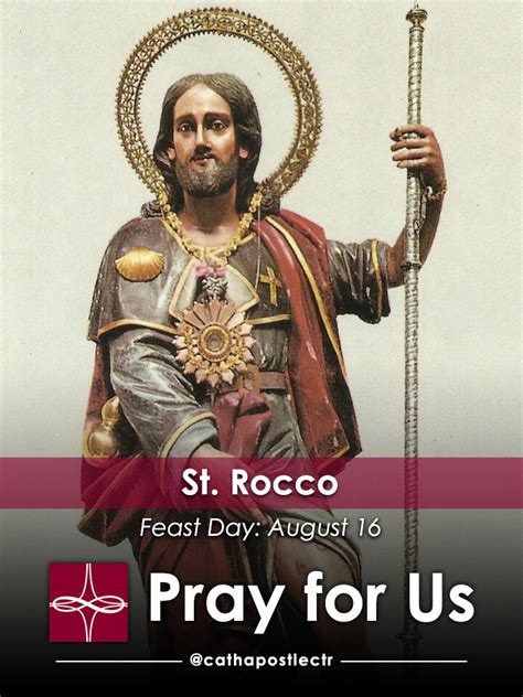 St. Rocco — Catholic Apostolate Center Feast Days