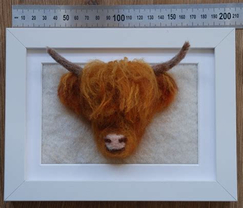 Needle Felted Highland Cow Etsy