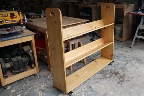 How to Build a Library Cart | DIY Rolling Bookshelf — 731 Woodworks