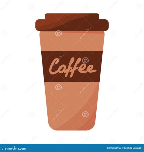Coffee Cup Cafe Brown Hot Element Icon Stock Vector - Illustration of