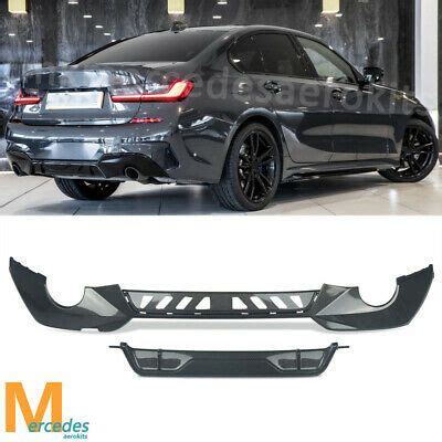 Ebay Gloss Black Dual Exhaust Rear Bumper Diffuser For Bmw G