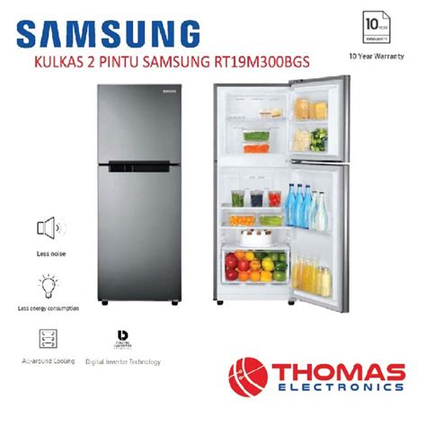 Jual KULKAS 2 PINTU SAMSUNG RT19M300BGS RT 19 M300 BGS GARANSI RESMI