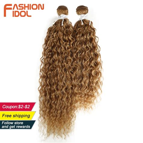 Extensão de cabelo sintético cacheado extensões da moda idol pacotes