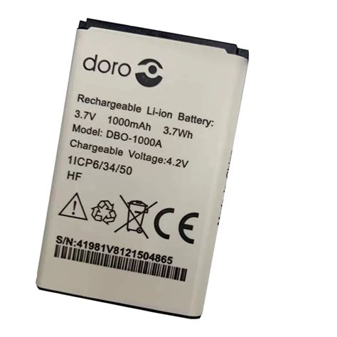 Batterie 1000mAh DBO 1000A Pour T L Phone DORO 1372 2404 1370 Sku