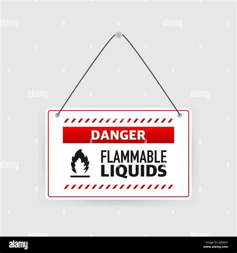 Yellow Illustration Of Flammable Liquids On White Backdrop Vector