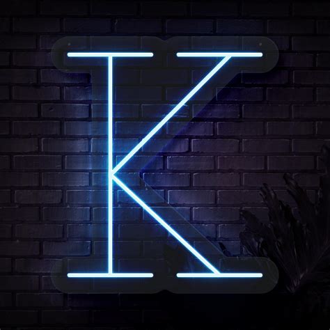 Personalized Initial Letter K Neon Sign | Sketch & Etch