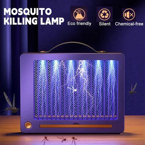 2023 nova lâmpada assassino do mosquito portátil choque elétrico led