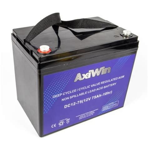 Axiwin Deep Cycle AGM Accu 12 Volt 75 Ah Accuweb Nl