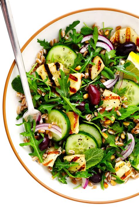 Grilled Halloumi Salad Recipe Gimme Some Oven