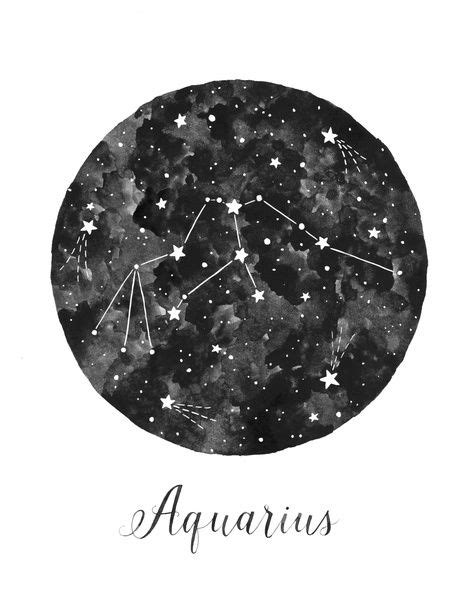 Aquarius Constellation Art Print by Fercute | Society6 | Tatuaje de la constelación de acuario ...