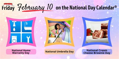 FEBRUARY 10, 2023 | NATIONAL UMBRELLA DAY | NATIONAL CREAM CHEESE ...