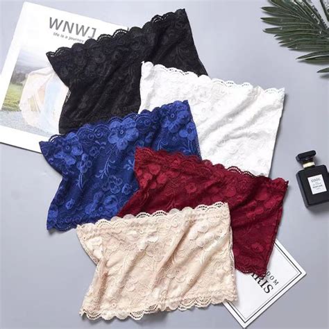NEW Sexy Women Lace Tube Tops Casual Crop Boob Casual Strapless 520 Lazada PH