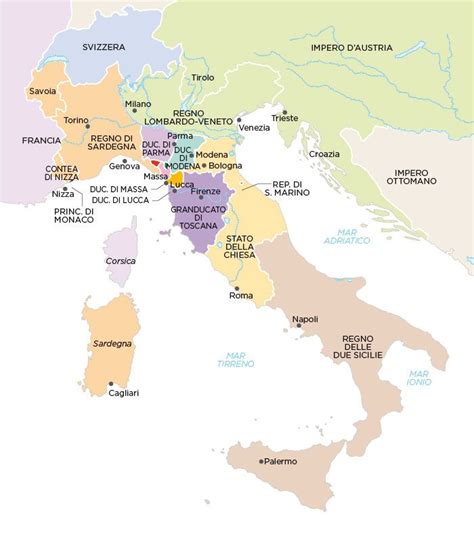 Questa Mappa Politica Rappresenta La Situazione Dell Italia Dopo Il