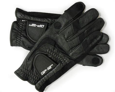 DP-12 Black Leather Shooting Gloves - Standard Manufacturing LLC.