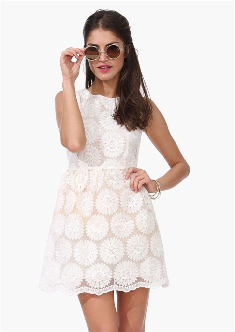 White Daisy Dress Fashion Trendy Dresses Shopping Womens Dresses