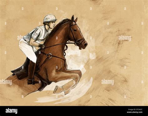 Man riding horse painting hi-res stock photography and images - Alamy