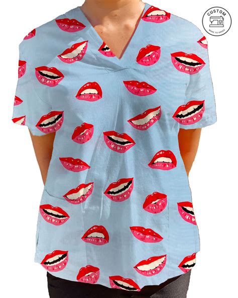 Womens Custom Scrub Tops Hunter Scrubs