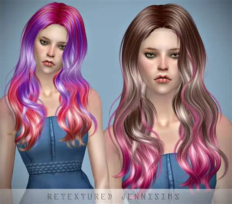 Jenni Sims Newsea S Dynasty Hair Retextured Sims Hairs