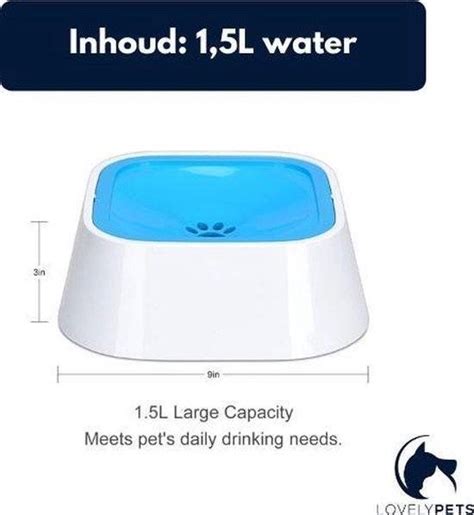 Lovely Pets Drinkbak Voor Honden Waterbak Anti Knoei Verminderd