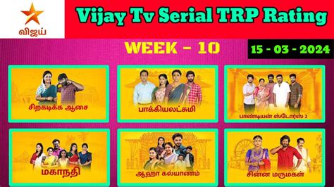 Vijay Tv Serial Trp Rating 🤞 This Week 10 In Vijay Tv Serial Trp