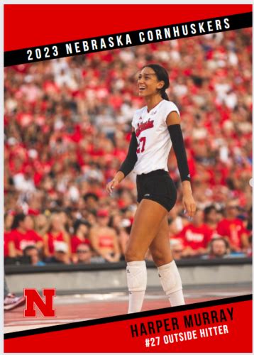 2023 Harper Murray Future Stars Volleyball Ncaa Rookie Card Nebraska