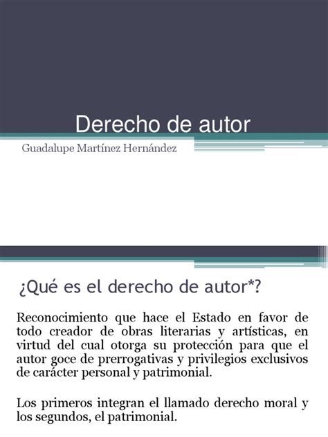 Ley Federal Del Derecho De Autor Pdf Autor Justicia