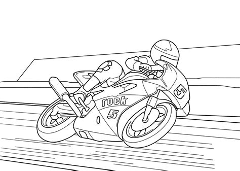 Printable Motorcycle Racing Coloring Pages Pdf - Coloringfolder.com