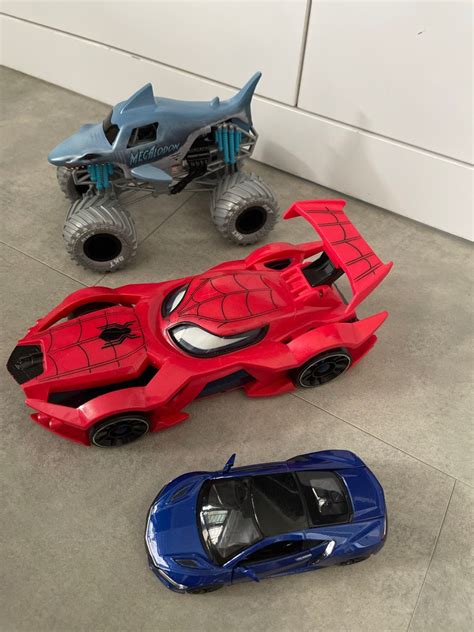 Hot Wheels Monster Jam 1 24 Hot Wheels Spider Man Car Launcher Pull Back Car Everything Else