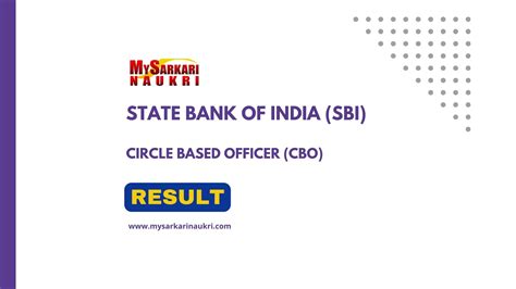 SBI Circle Based Officer CBO Result 2024 Cut Off Marks Merit List