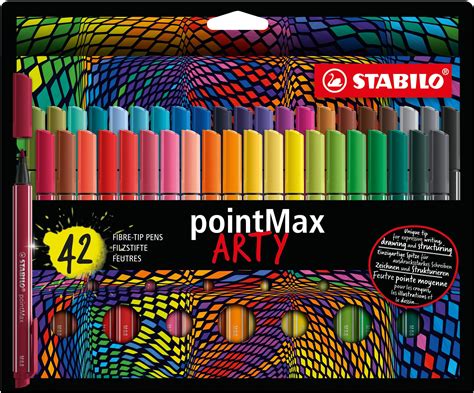 Fineliner STABILO PointMax ARTY Pack Of 42 Assorted Colours