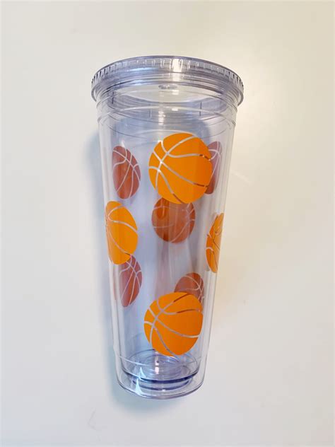 Sports Tumblers Acrylic Tumbler With Lid And Straw Custom Etsy