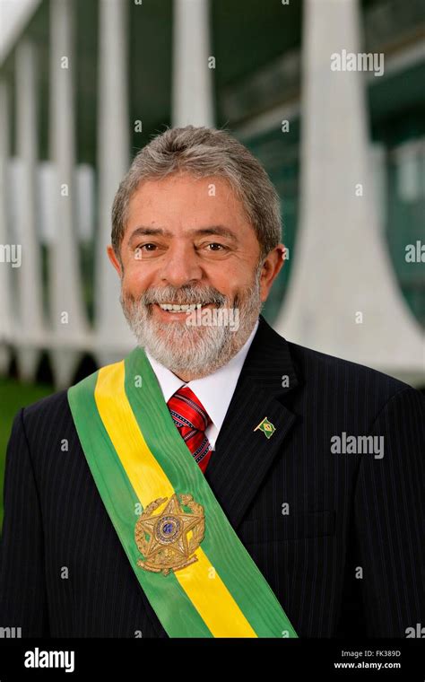 Brazilian President Luiz Ignacio Lula Da Silva Official Portrait