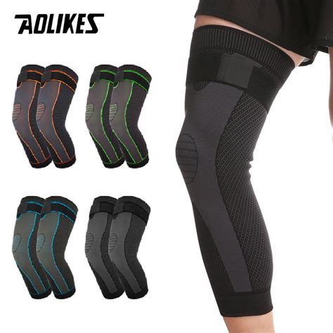 Aolikes Pcs Compression Cycling Long Knee Sleeves Pads Arthritis