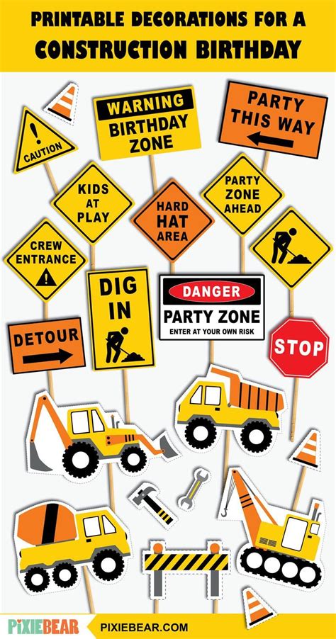 Free Construction Party Printables Cheap Ideas And Free Printable