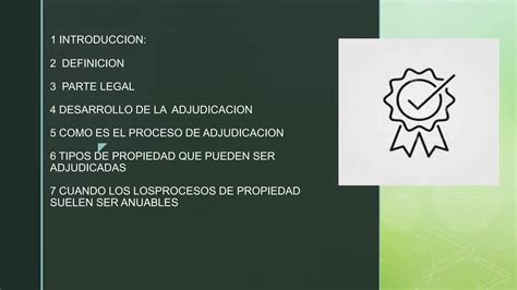 Adjudicaci N Definici N Derecho Agrario Ppt