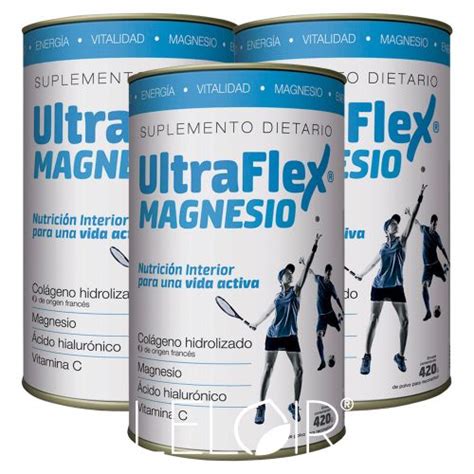 Ultraflex magnesio colágeno hidrolizado en polvo x 420 gramos