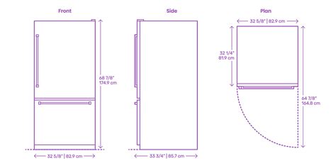 Refrigerators | Fridges Dimensions & Drawings | Dimensions.com