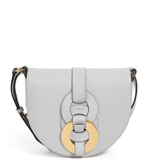 Womens Chlo Grey Small Leather Darryl Saddle Bag Harrods Uk