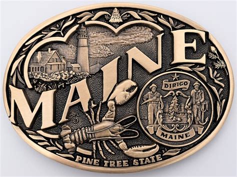 Maine State Seal Solid Brass Award Design First Editi… - Gem