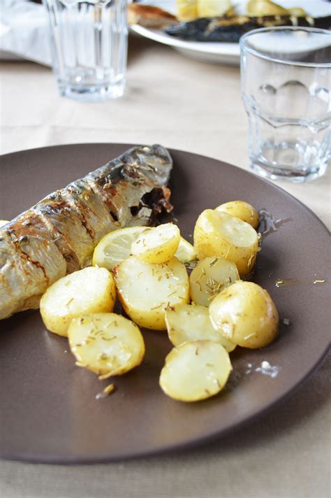 Grilled Mackerel With Lemon And Rosemary New Potatoes Grilled