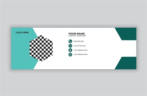 Modern E Mail Signature Template Design Vector Art At Vecteezy