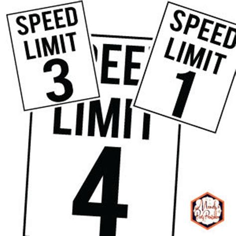 Speed Limit Birthday Sign Get Numbers 1 2 3 4 Construction Party