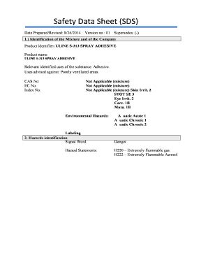 Uline Sds Sheets Fill Online Printable Fillable Blank Pdffiller