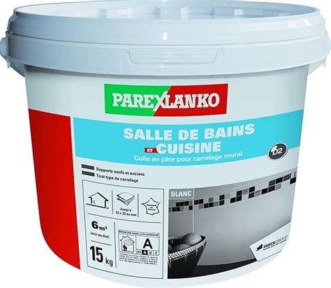 Parexlanko Salle de bains et cuisine Colle carrelage en pâte pour mur