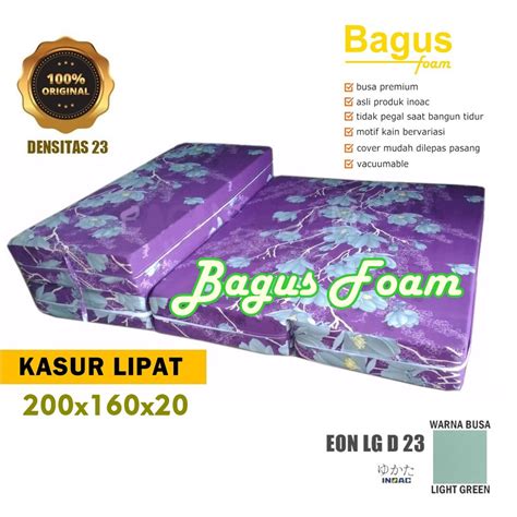 Jual Kasur Lipat Busa Inoac Asli Eon Lg D Light Green Uk X Cm