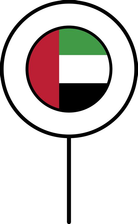 United Arab Emirates flag circle pin icon. 22121068 PNG